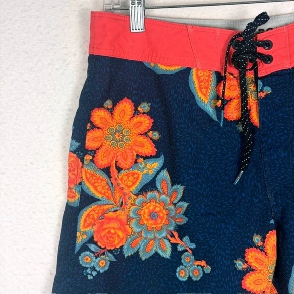 Billabong Platinum X Sundays Board Shorts Mens 31‎ Floral Paisley Navy Orange